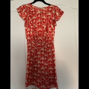 Printed silk dress